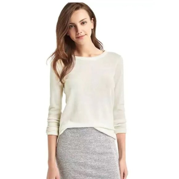 Gap Cream Merino Crewneck Sweater M - Picture 1 of 6